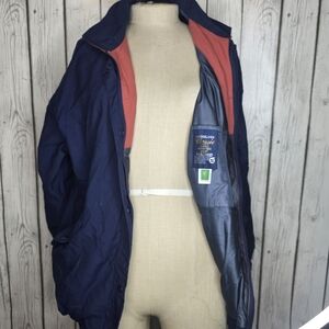 Women's Navy Jacket with Red Lining - Lightweight Outdoor Coat